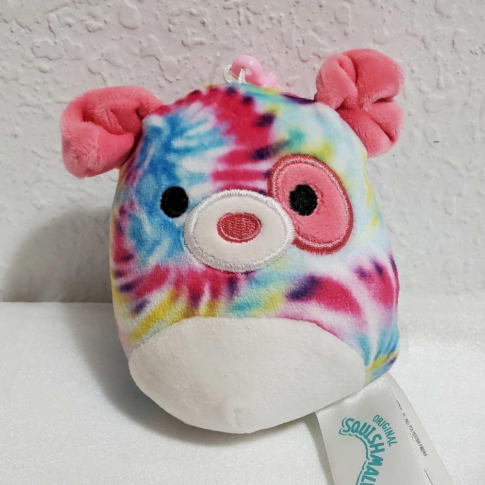 NWT Shena, 3" Tie-dye Dog Clip Squishmallows
